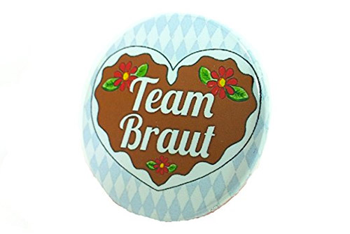 Button – Team Braut Lebkuchenherz